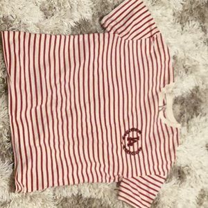 Red and white striped LA shirt